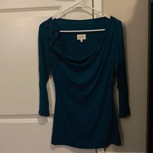 CLOSET CLEAR OUT SALE - Deletta by Anthropologie shoulder ruffle blouse XS